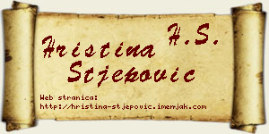 Hristina Stjepović vizit kartica